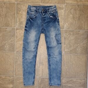 Blue Denim Jeans with Pocket Detail